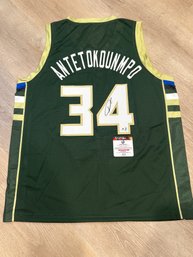 Giannis Antetokounmpo Autographed Jersey With COA