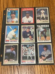 Lot Of (18) Assorted 1980s NY Yankees Baseball Cards