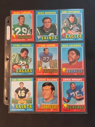 1971 Topps Football Card Lot Of 9
