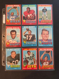 1971 Topps Football Card Lot Of 9