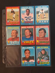 1971 Topps Football Card Lot Of 8