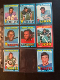1971 Topps Football Card Lot Of 8