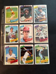 1980 Topps Baseball Lot Of 18