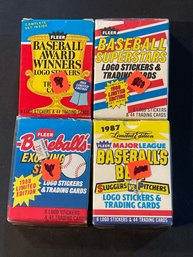 1980s Fleer Sub Sets Baseball Lot Of 3 Factory Sealed Complete Mint Vintage HOF