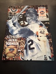 Jackie Robinson NY Mets #42 Retirement Program Scorecard 4/15/1997 Shea Stadium