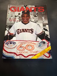 Willie Mays W/Baseball Cards SF GIANTS MAGAZINE 1991 60th Birthday