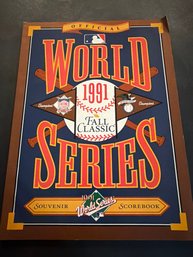 1991 World Series Souvenir Scorebook Minnesota Twins Atlanta Braves