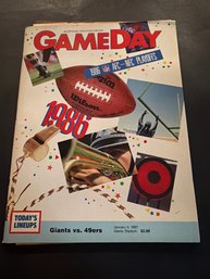 1987 NFL Game Day Football Program Giants Vs 49ers Jan 4th