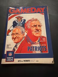 NFL Gameday Program JETS VS PATRIOTS DEC 15, 1991 - PATRIOTS ON COVER