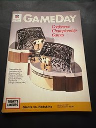 GAMEDAY NFC CHAMPIONSHIP PROGRAM GIANTS Vs. Redskins 11 JAN 1987
