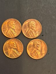 1937 P Wheat Penny BU Lot Of 4