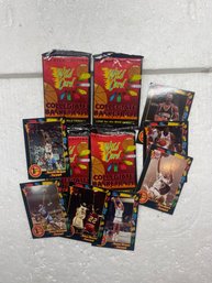 1991 Wild Card Collegiate Basketball Packs. 4 Packs  7 Cards
