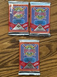 1992 Upper Deck Baseball Unopened Packs Lot Of (3)