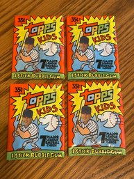 Lot Of (4) 1992 Topps Kids Unopened Wax Packs