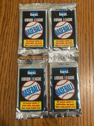Lot Of (4) 1990 Best Minor League Baseball Unopened Packs