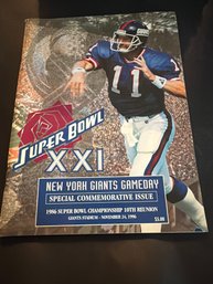 1986 New York Giants Gameday Superbowl XXI Magazine