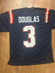 Demario Douglas  Autographed Jersey With COA