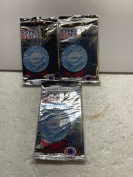 NFL Pro Set Platinum Sealed Pack 12 Cards - Lot Of 4