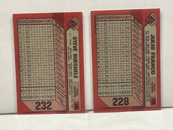 1989 Bowman 'blank Front' Cards Lot Of - 2
