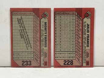 1989 Bowman 'blank Front' Cards Lot Of - 2