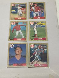 1987 Wrong Back - Miscut Cards - Cards Lot Of - 6