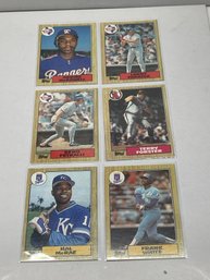 1987 Wrong Back - Miscut Cards - Cards Lot Of - 6