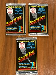 1986 Sportsfics Lot Of (3) Unopened Packs