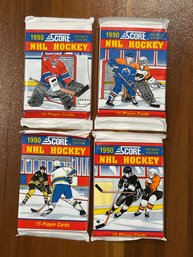 1990 Score Hockey Lot Of (4) Unopened Packs