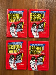 1990 Swell Baseball Greats Lot Of (4) Unopened Packs