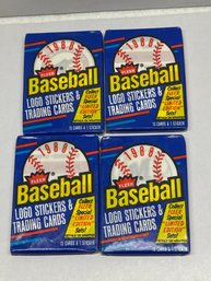 1988 Fleer Baseball Lot Of (4) Wax Packs