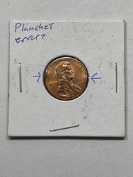 1999 Lincoln Penny - Planchet Error