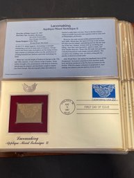 Golden Replicas Of United States Stamps 22kt Gold - Lot Of 4