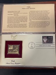 Golden Replicas Of United States Stamps 22kt Gold - Lot Of 4