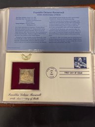 Golden Replicas Of United States Stamps 22kt Gold - Lot Of 4