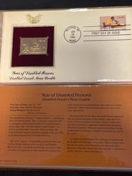 Golden Replicas Of United States Stamps 22kt Gold - Lot Of 6