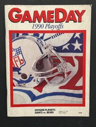 1990 Giants Bears GameDay Playoff Program