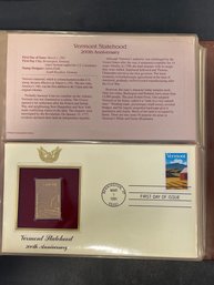 Golden Replicas Of United States Stamps 22kt Gold - Lot Of 4