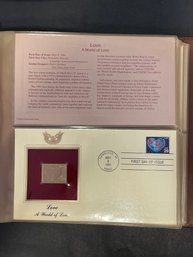 Golden Replicas Of United States Stamps 22kt Gold - Lot Of 4