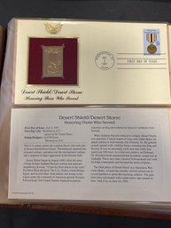 Golden Replicas Of United States Stamps 22kt Gold - Lot Of 4