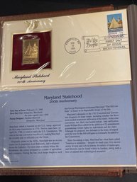 Golden Replicas Of United States Stamps 22kt Gold - Lot Of 5