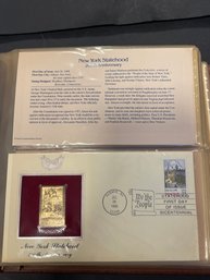 Golden Replicas Of United States Stamps 22kt Gold - Lot Of 4
