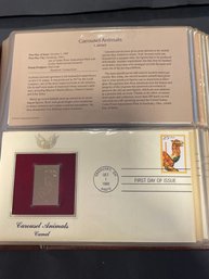 Golden Replicas Of United States Stamps 22kt Gold - Lot Of 4