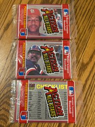 1983 Donruss Action All Stars Lot Of (3) Unopened Packs.