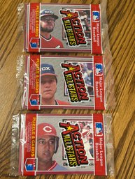 1983 Donruss Action All Stars Lot Of (3) Unopened Packs.