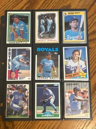Lot Of (18) George Brett Baseball Cards