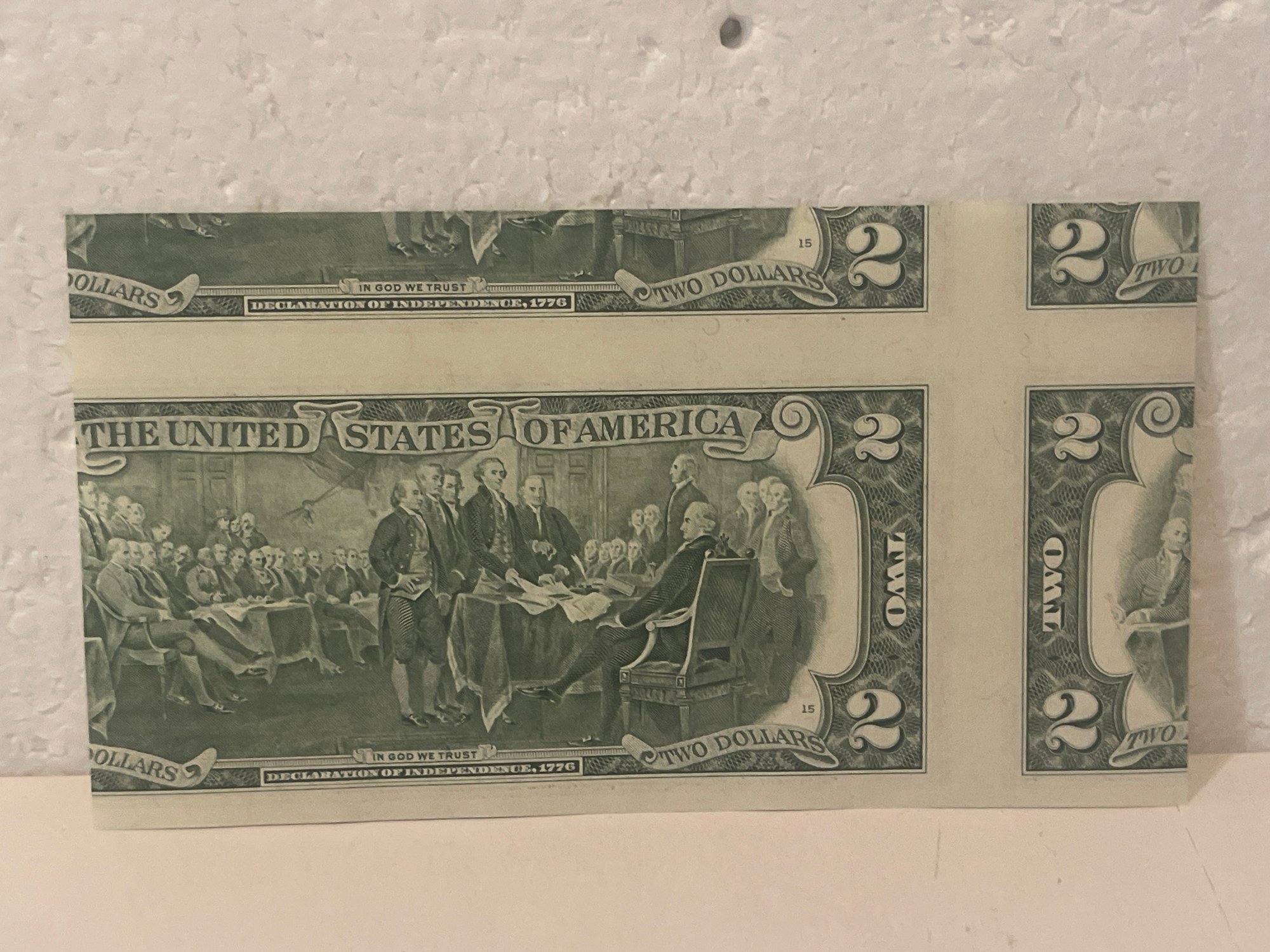 FALSE 1995 $2 Cutting ERROR! Neat Oddity! Old US Paper Money Currency ...