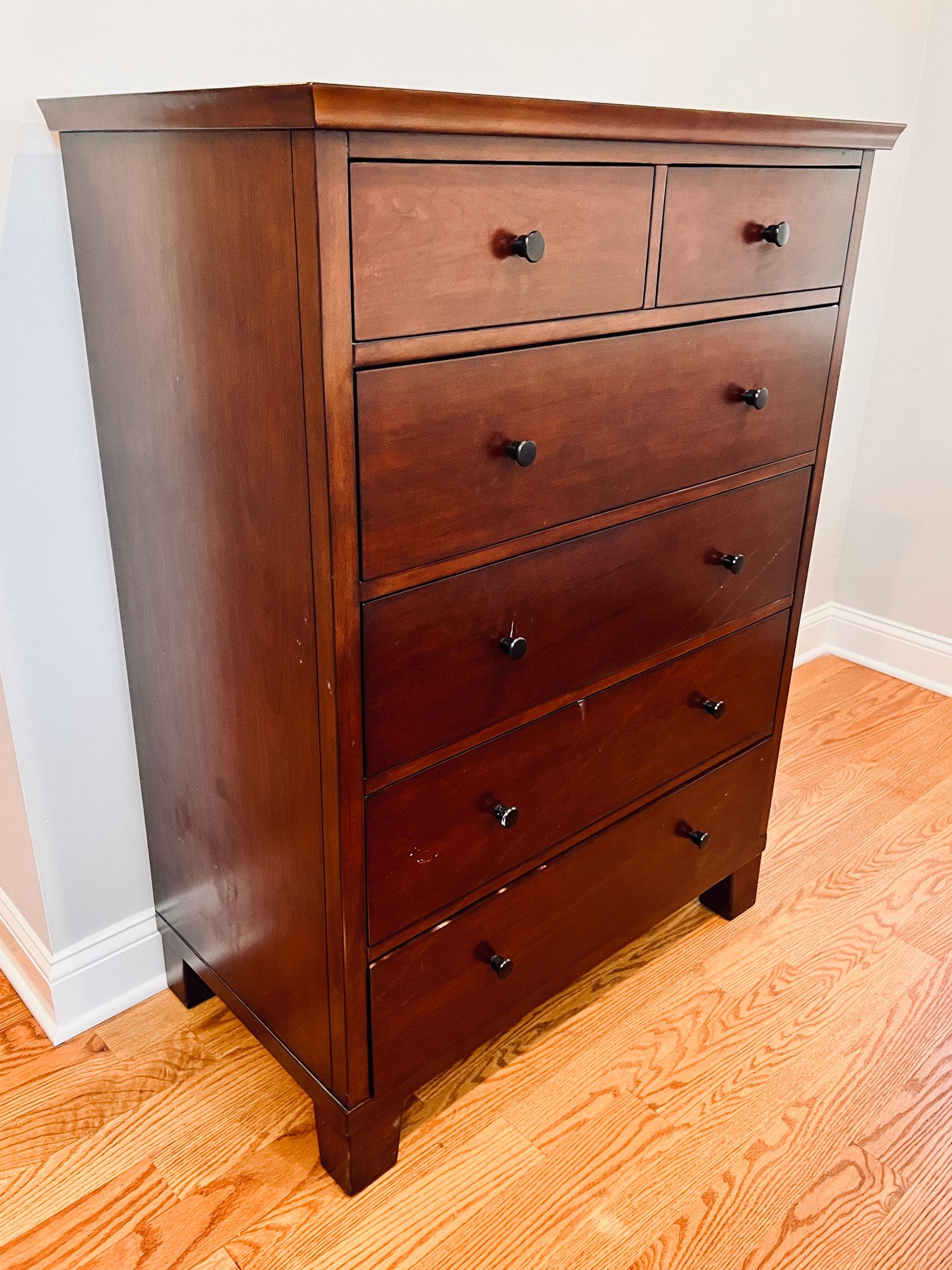 6 drawer tall dresser black Black Tall Dresser With 6 Drawers, 43.9 Inch Tall Dresser And Chest Of Drawers, Modern Wooden Closet Organizer And Storage Cabinet For Bedroom,