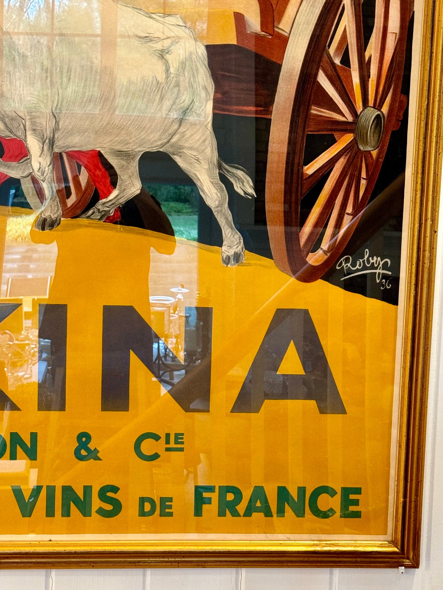 Large Framed Vintage French Poster By Robys 1936 - Pikima Picon