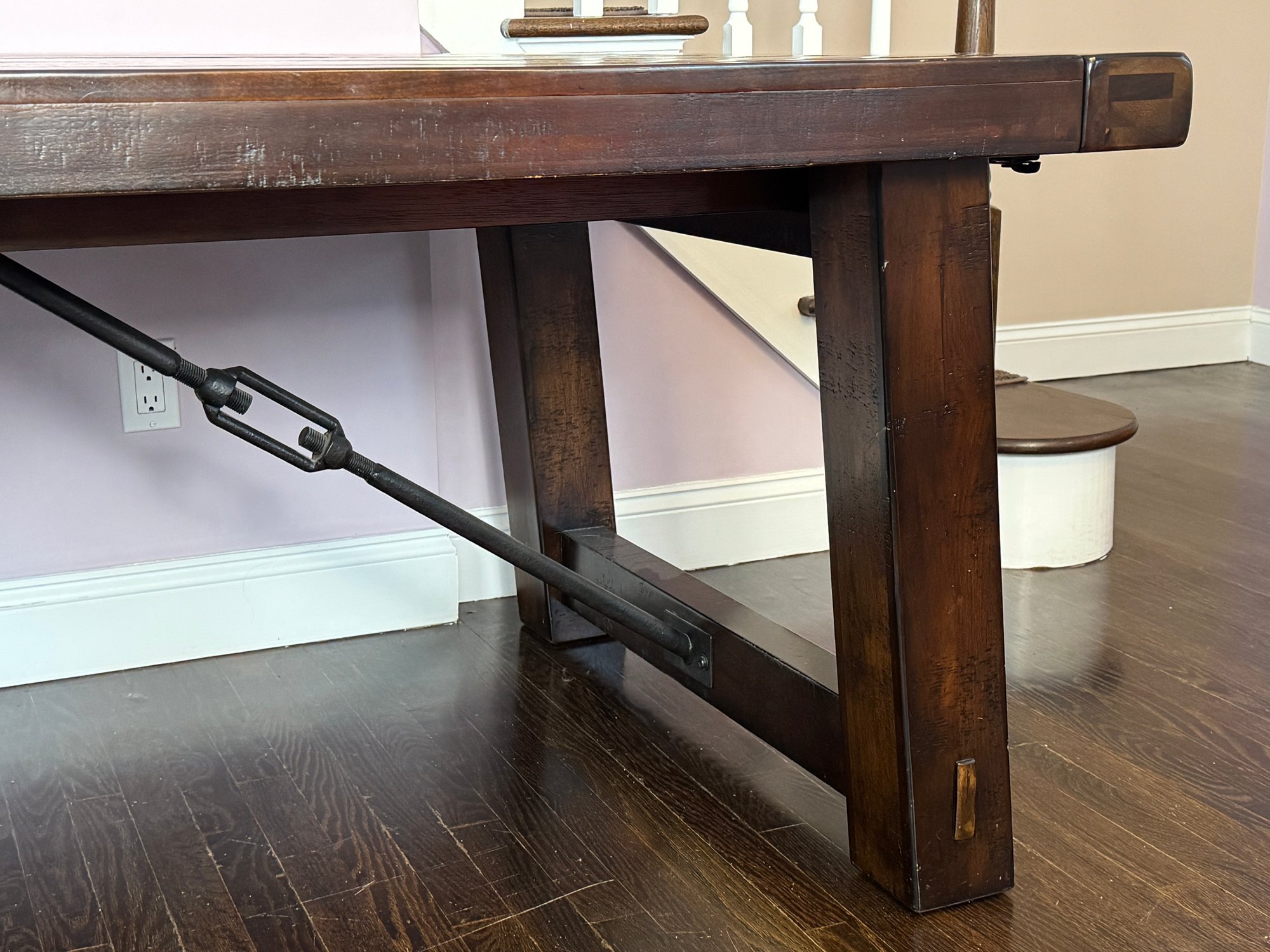 Pottery Barn Benchwright Extending Dining Table Dark Wood Dining Table ...