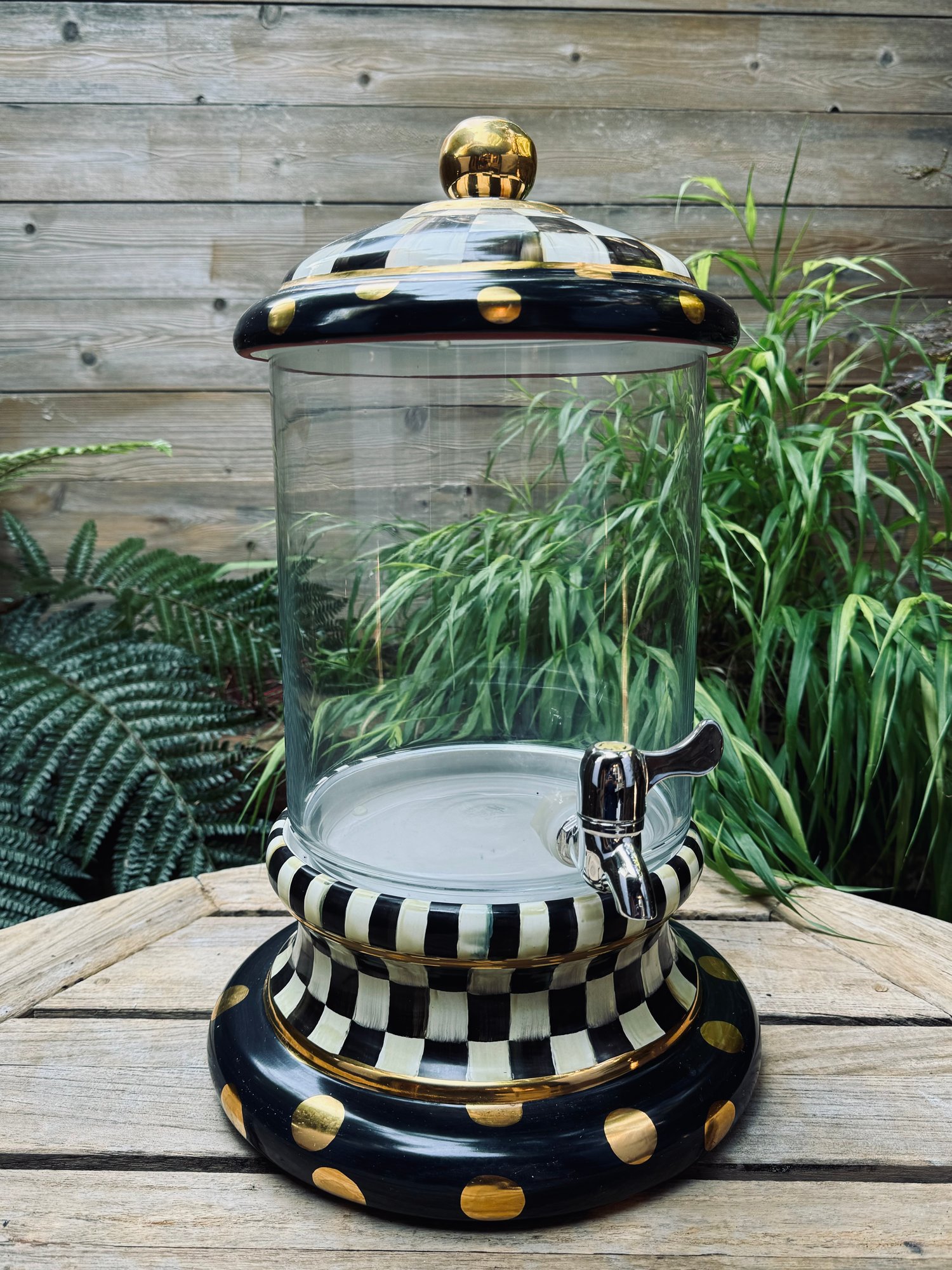 Mackenzie Childs Courtly Check Beverage Hostess #14212